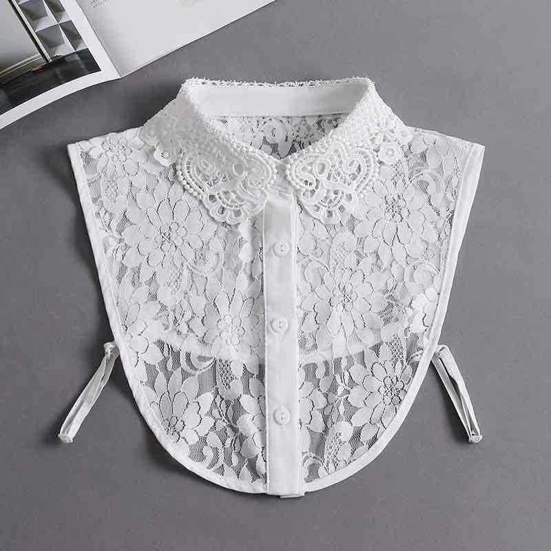 Women's Versatile Lace Ruffle Doll Collar - Breathable and Stylish False Collar for Casual Wear