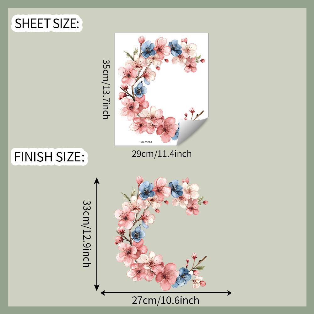 

Расписные цветочные гирлянды Наклейки для украшения ванной, туалета и дома