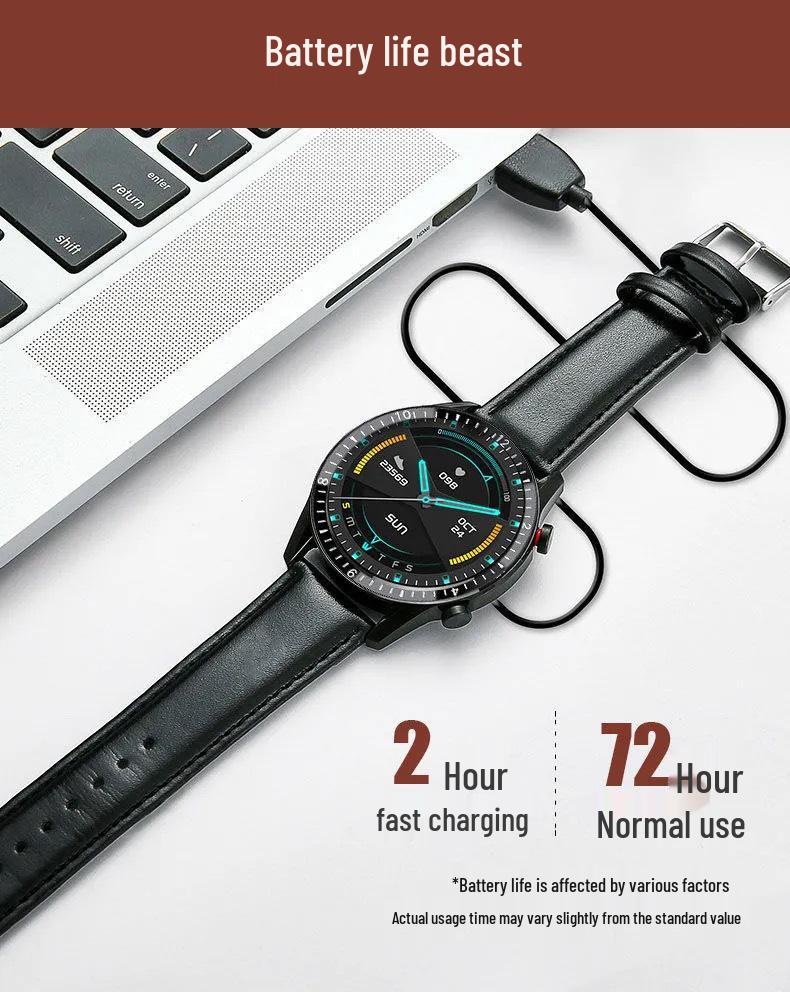 GT4 Smartwatch: Advanced Model with Call Functionality, Sports Tracking, Heart Rate & Blood Pressure Monitoring, Bluetooth Compatibility.