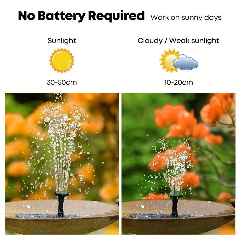 Solar Floating Fountain Floating Solar Fountain Garden Water Fountain Pool Pond Decoration Solar Panel Powered Fountain