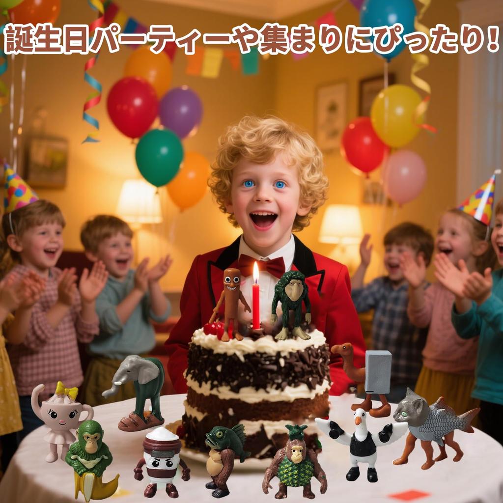 Aninako 24-teilige Tuntuntunsaful Figur Sammlerpuppenfigur Minifigur Merchandise Tralarello Italienisches Gehirnfäule Wahnsinn und Fantasie Memetisch