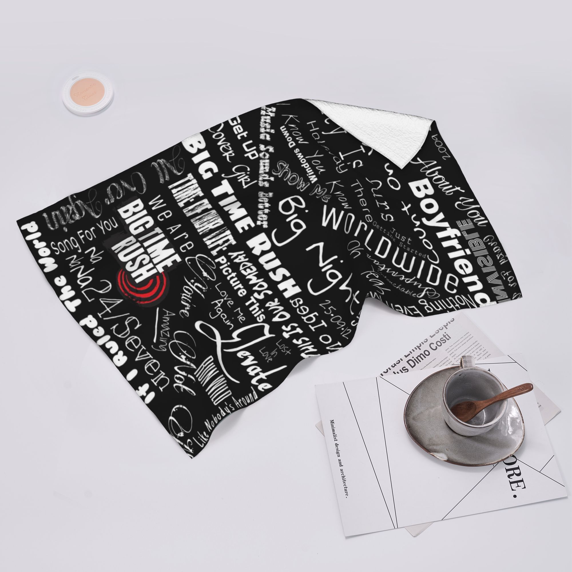 Ka Chen Muxi White Big Time Rush Band Soft Face Towel Quick Dry Pool Bath Cotton Towels Absorbent