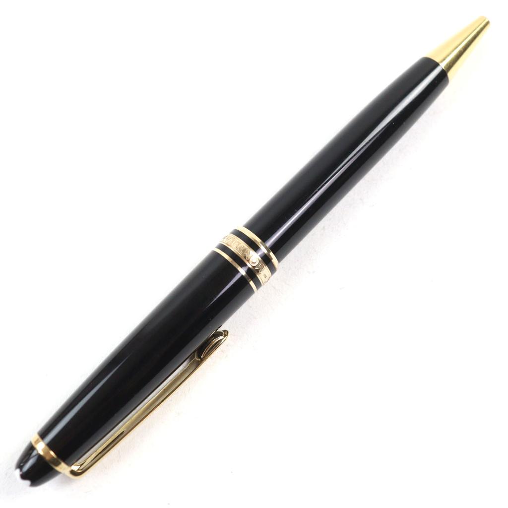 Very Good MONTBLANC Ballpoint Pen Meisterstck Classic Logo Engraved White Star Used