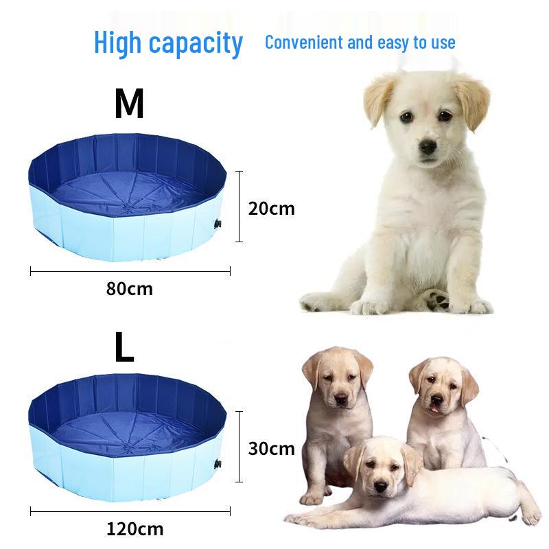 Foldable PVC Pet Tub: Portable Soaking & Swimming Pool for Dogs