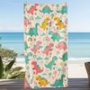 Cute Dinosaur Beach Towel,Cartoon Dinosaur Design,Perfect for Beach Pool Picnic,Rainbow Decor,Adorable Summer Holiday Essential