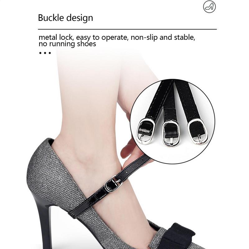 Shoe Straps for Heels Adjustable Elastic Shoe Straps Anti-Loose Buckle Shoe Ankle Straps Belt for High Heels