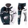 NFL Football Tracksuit Set 3D Print Hoodie Loose Pants Mens Sportswear