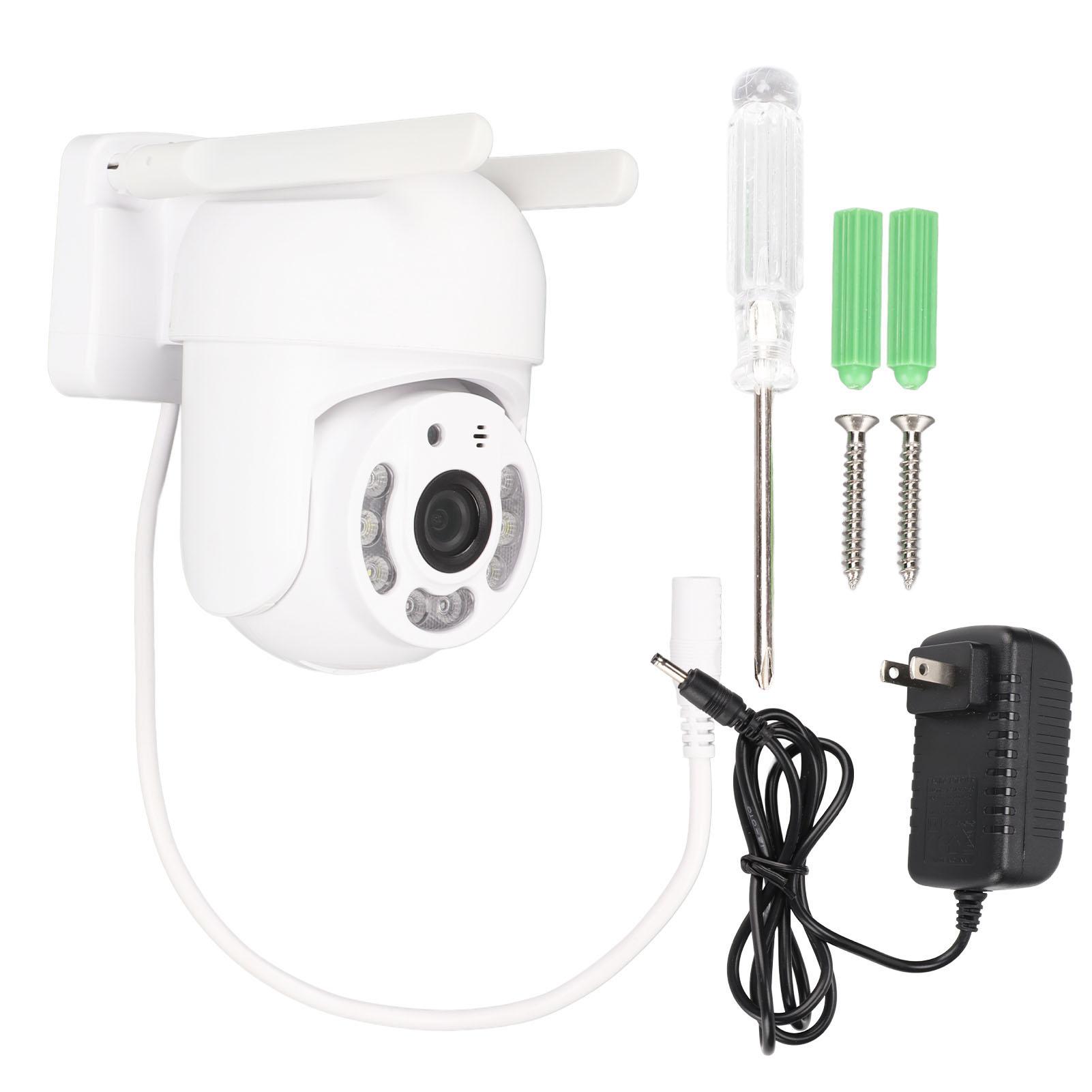 

Outdoor Security Camera Dome Voice Motion Detection 1080P Full Color Night Vision 110‑240V for Home US Plug