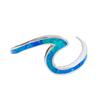 Anello Versatile Design Creativo Moda Argento Sterling Glifo Bianco Blu