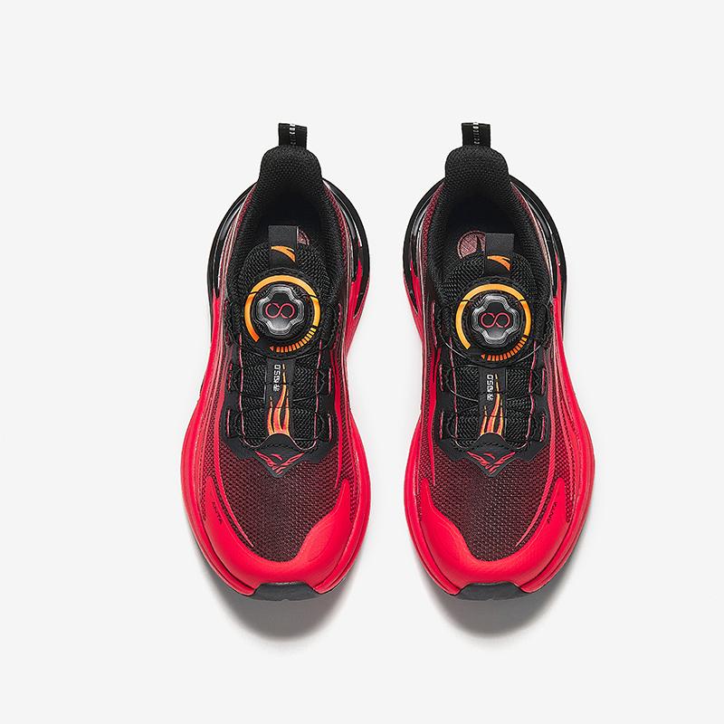 Anta Kids Flame Trendy Fashion Lightweight Shock Absorption Low-Top Running Shoes Unisex sneaker Black Red 312515517-3