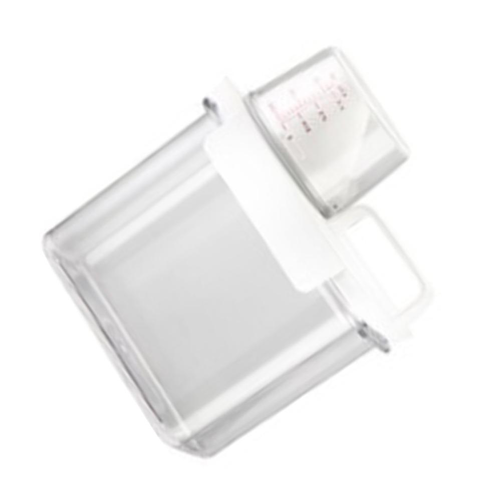 Transparent Laundry Detergent Dispenser Plastic Removable Lid Detergent Storage Container Sealed Design 1100ml Capacity