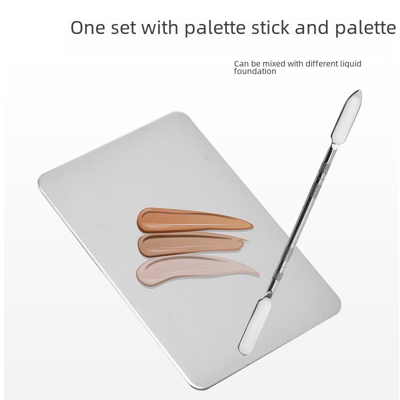 Stainless Steel Nail & Makeup Ring Palette Set