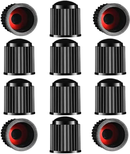 

Колпачки для вентилей, Колпачки для вентилей автомобильных шин, Универсальные, Долговечные, Черные, Упаковка из 12 штук (черный)