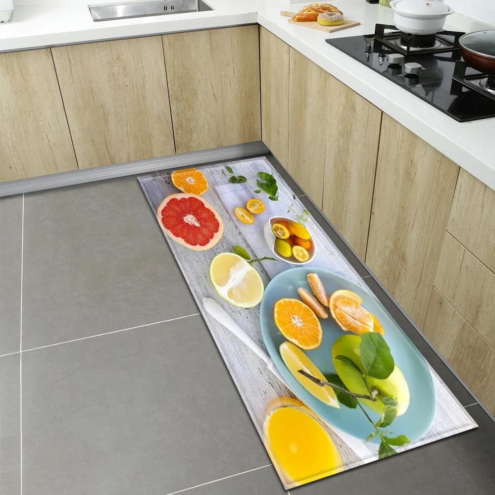 Bedroom Children Living Room Decoration Corridor Bathroom Non-slip Rug Fruit Pattern Kitchen  Home Door Mat