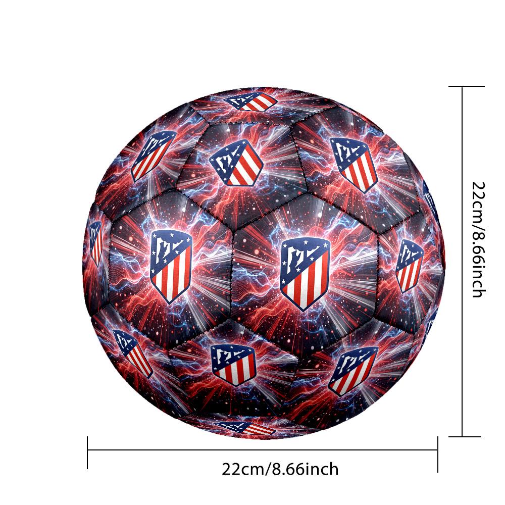 Pallone da calcio Tema Atletico Madrid Taglia 5 Pallone da calcio Tocco Morbido Pallone da calcio per Allenamento Professionale per Sport all'Aperto