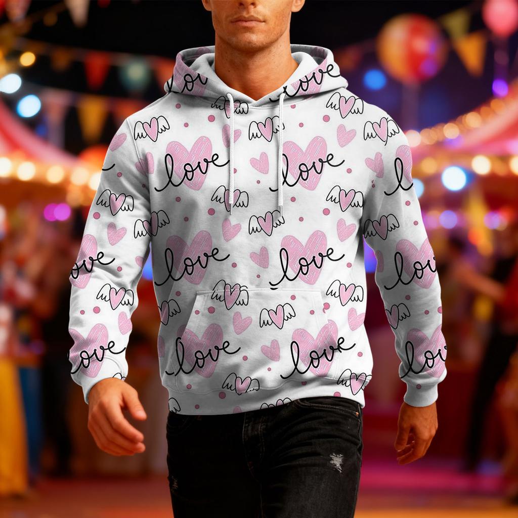 Men's Long-Sleeve Casual Hooded Sweatshirt