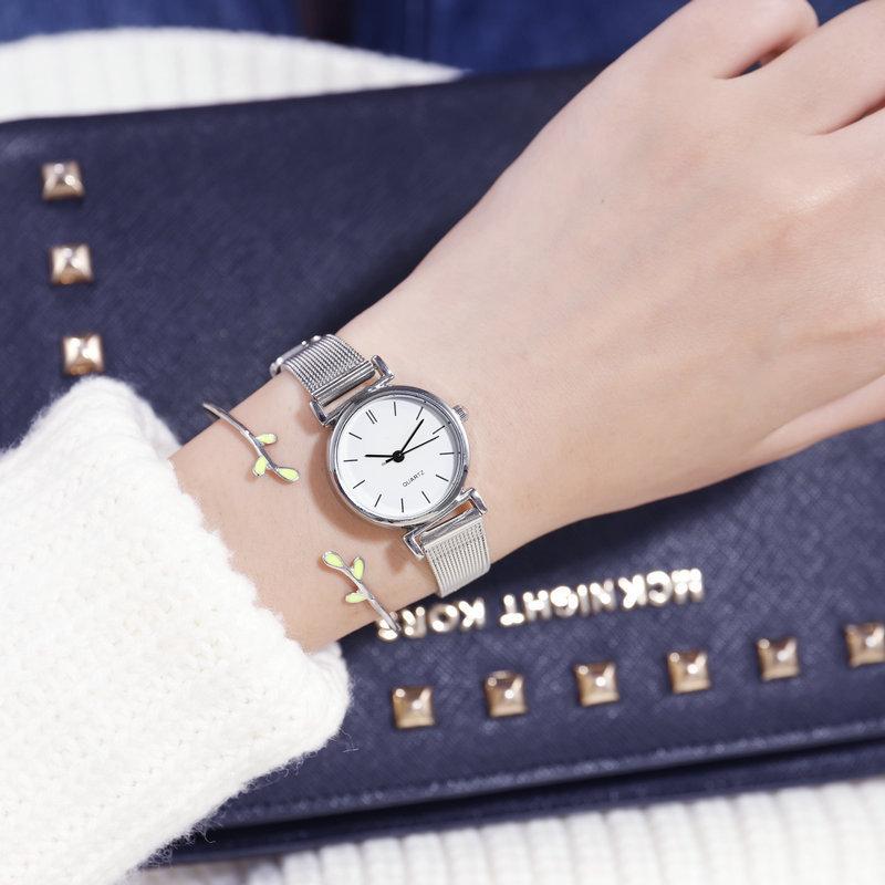 Watch Female Student Simple Small Dial Retro Mesh Belt Versatile Girls Mori Casual Quartz Watch