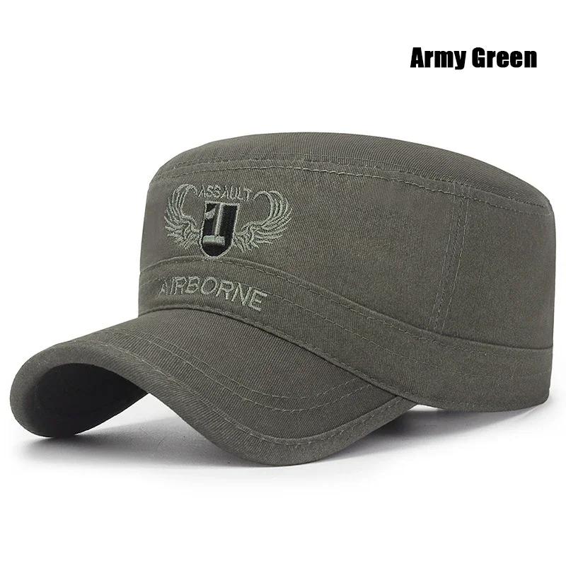 Neue Frühjahrs- und Herbstsaisons Outdoor Camouflage Sport Flache Kappe Herren und Damen Freizeit Sonnenschutz Baumwolle Bestickte Mütze gray