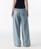 MUSINSA STANDARD WOMAN Women'S Linen-Like One-Pleat Extra Wide Denim Pants [Sky Blue]