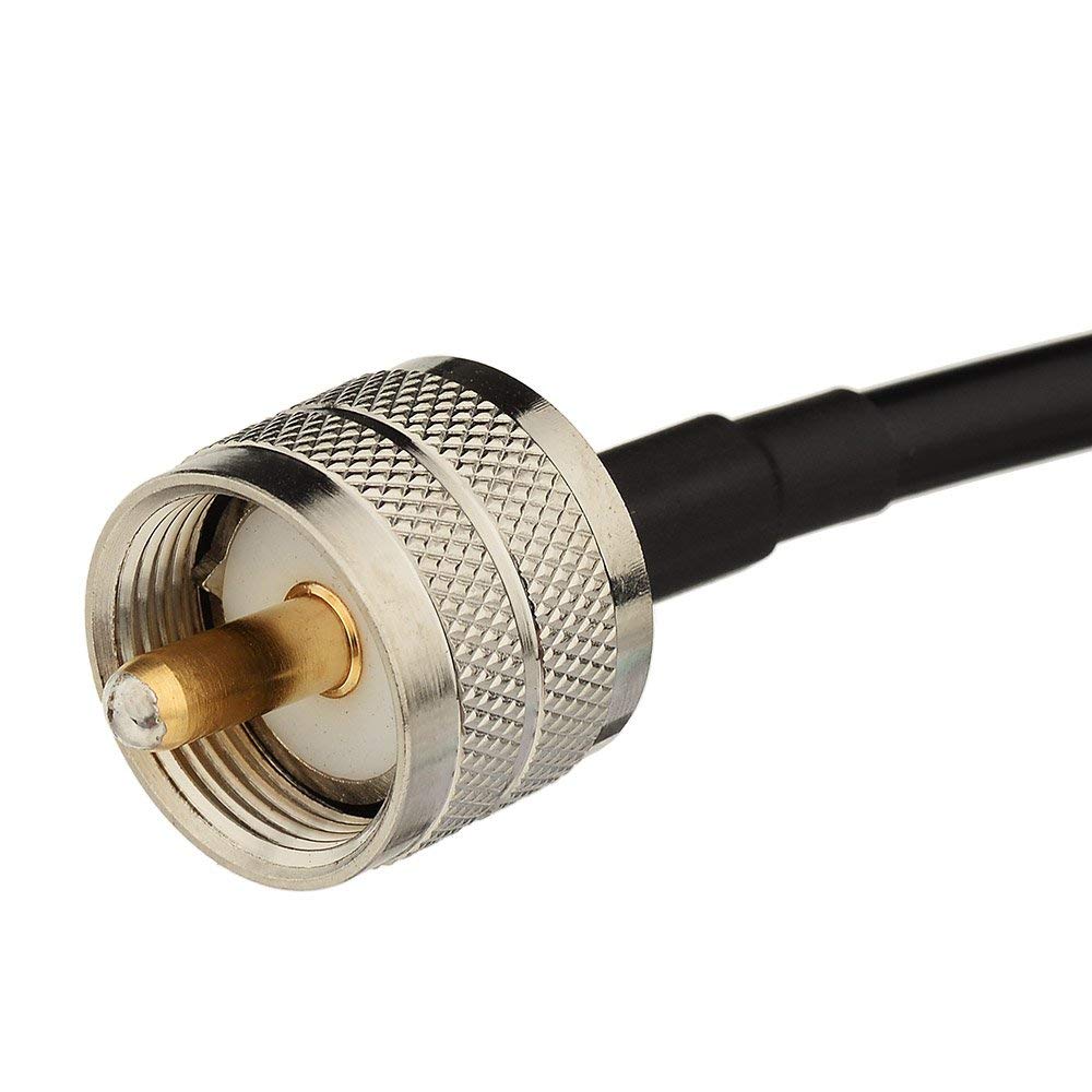 Rfsupplier MP-MP Coaxial Cable, RG58 100cm Extension Cable with M-Type Coaxial Switcher for SWR Meters [30-Day Warranty]