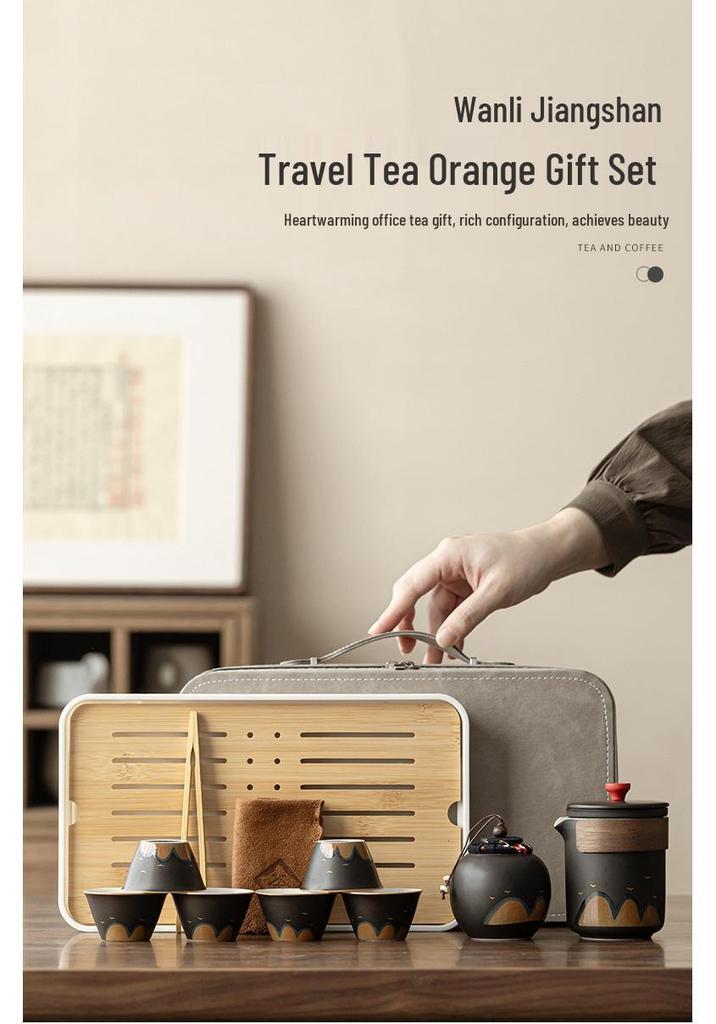Portable Travel Tea Set - Ten Thousand Li Rivers and Mountains: Business, Festival, and Gift Edition