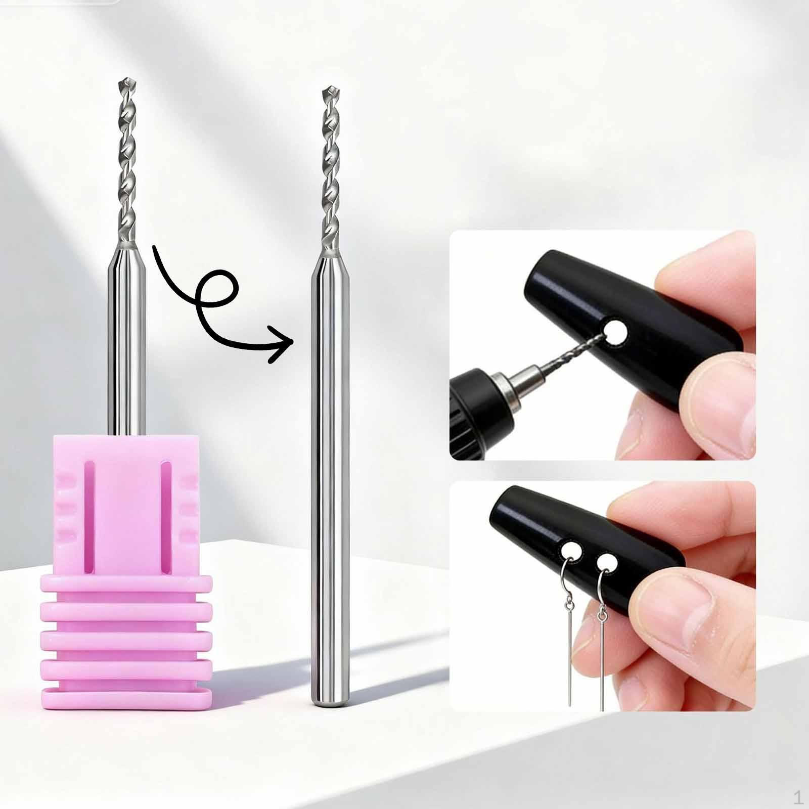 Nail Bit for Piercing Perforation Grinding Head Rotary Tool Supplies Personal Lady