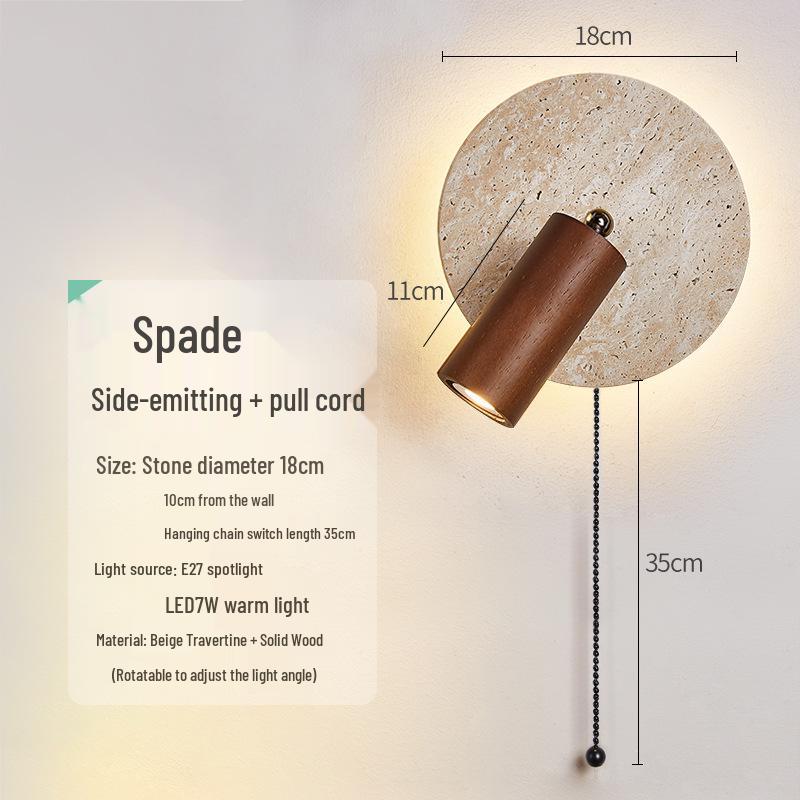 Yellow Mid-Century Rotatable Bedroom Wall Lamp with Switch for Bedside Reading