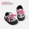 Color-Block Plush-Lined Cartoon Shoes for Girls, Non-Slip Winter Soft-Soled Walking Shoes