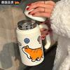 German Gfs Large-Capacity Thermos Cup for Women, 316 Stainless Steel Student Water Cup, High-Looking, Portable Cup with Handle for Men