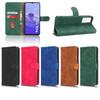 TCL 40R Skin-Feel Card Holder Flip Leather Phone Case with European & American Plug Compatibility