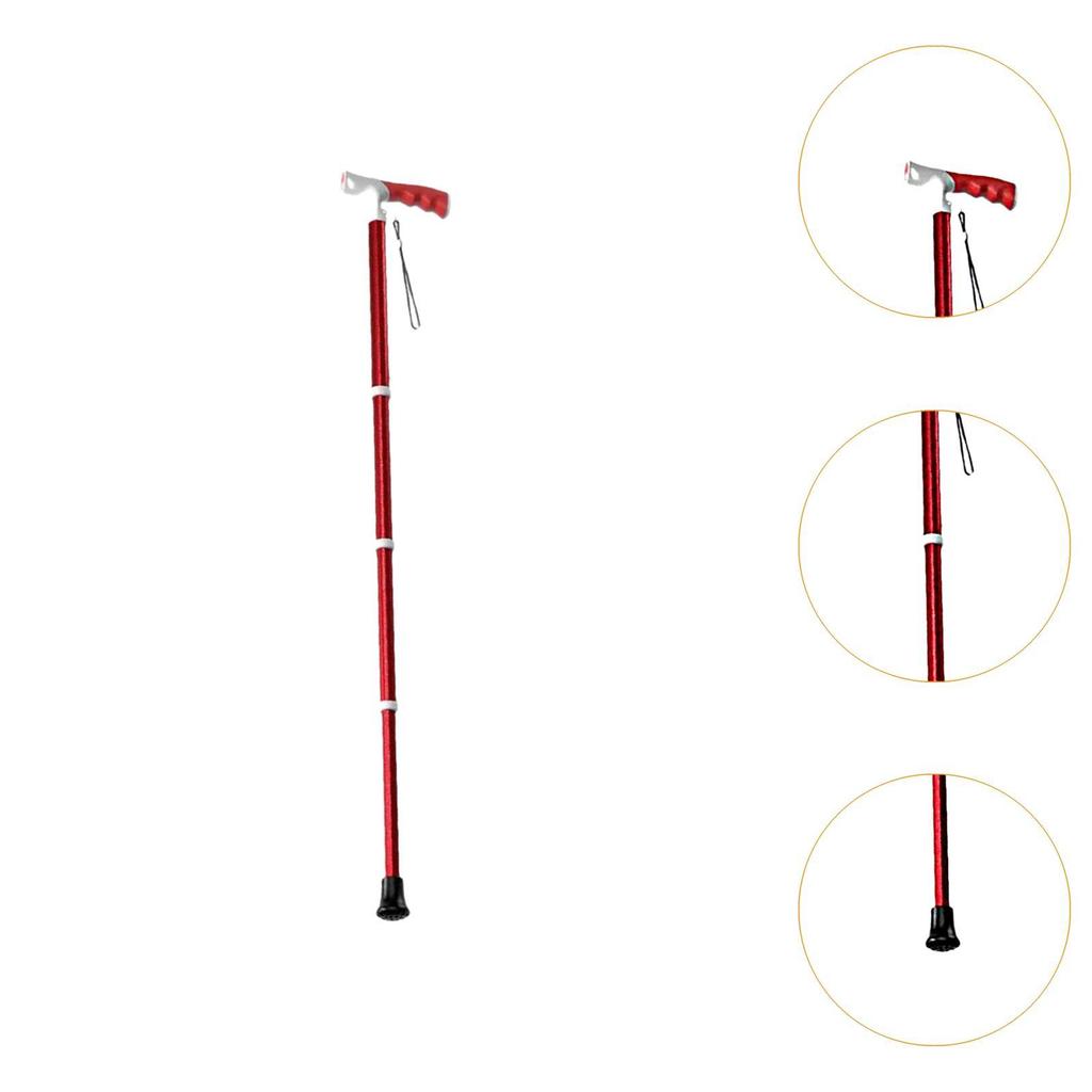 Trekking Pole Telescoping 3 Joints Practical Lock Non Slip Handle Lightweight Walking Cane for Hiker Backpacking Travel Camping