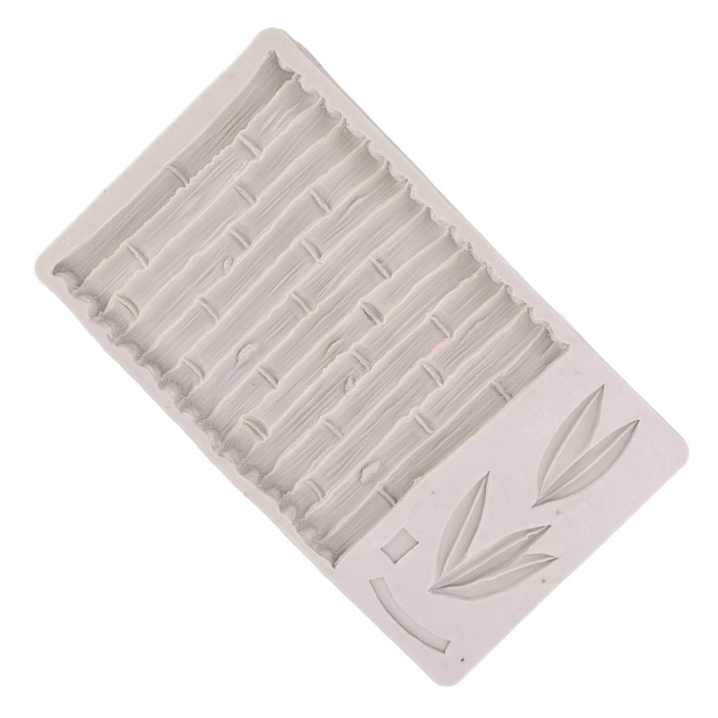 Silicone Mold Safe Elastic Grey Leaves Bamboo Design Tear Resistant Easy Demoulding DIY Baking Mold