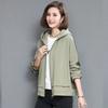 Spring Autumn Hooded Jacket Women's Loose Coat Fashion Korean Casual Cardigan Patchwork Short Outwear