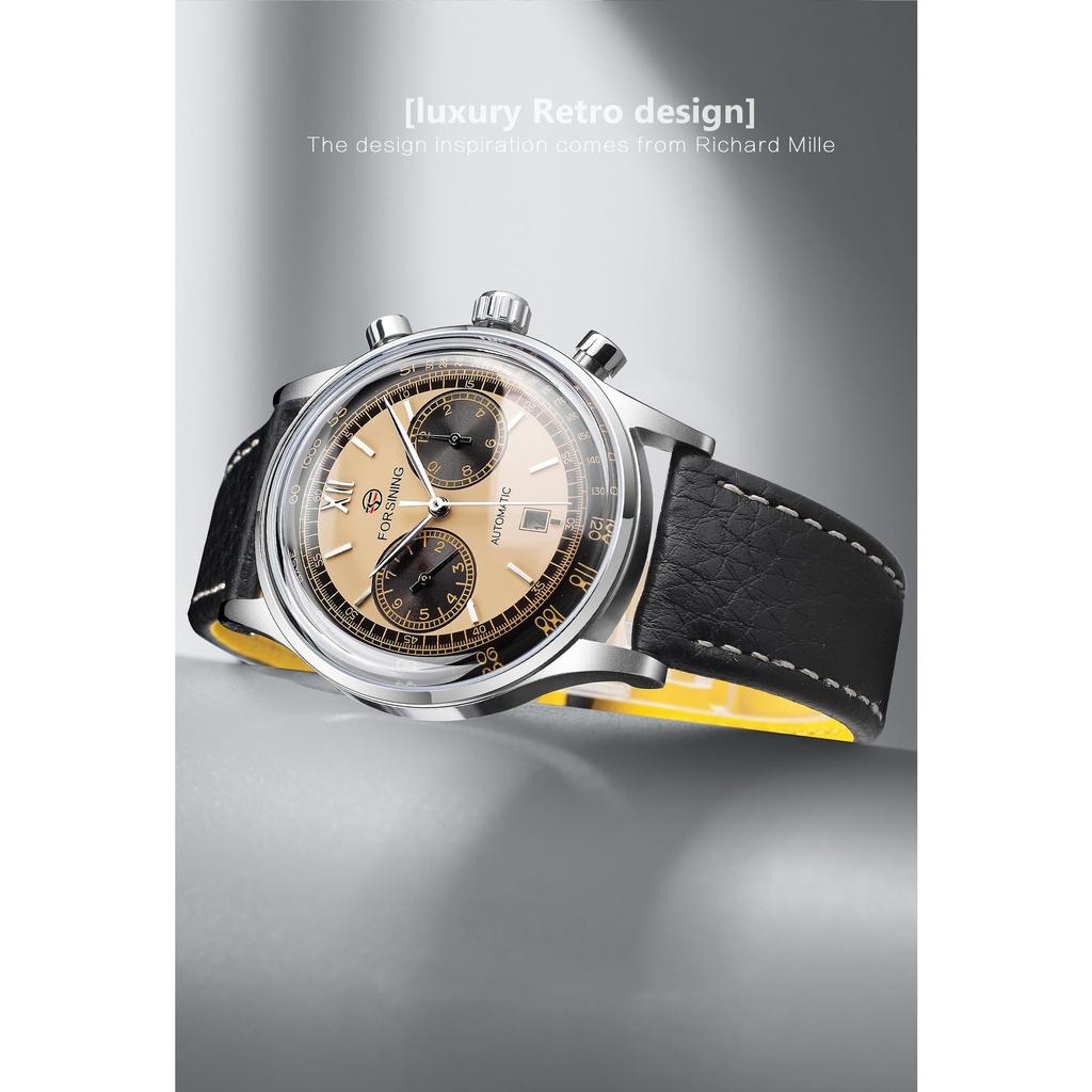 Forsining Men's Fashion Leisure Shanghai Movement Automatic Manipulator GMT1247-9-A