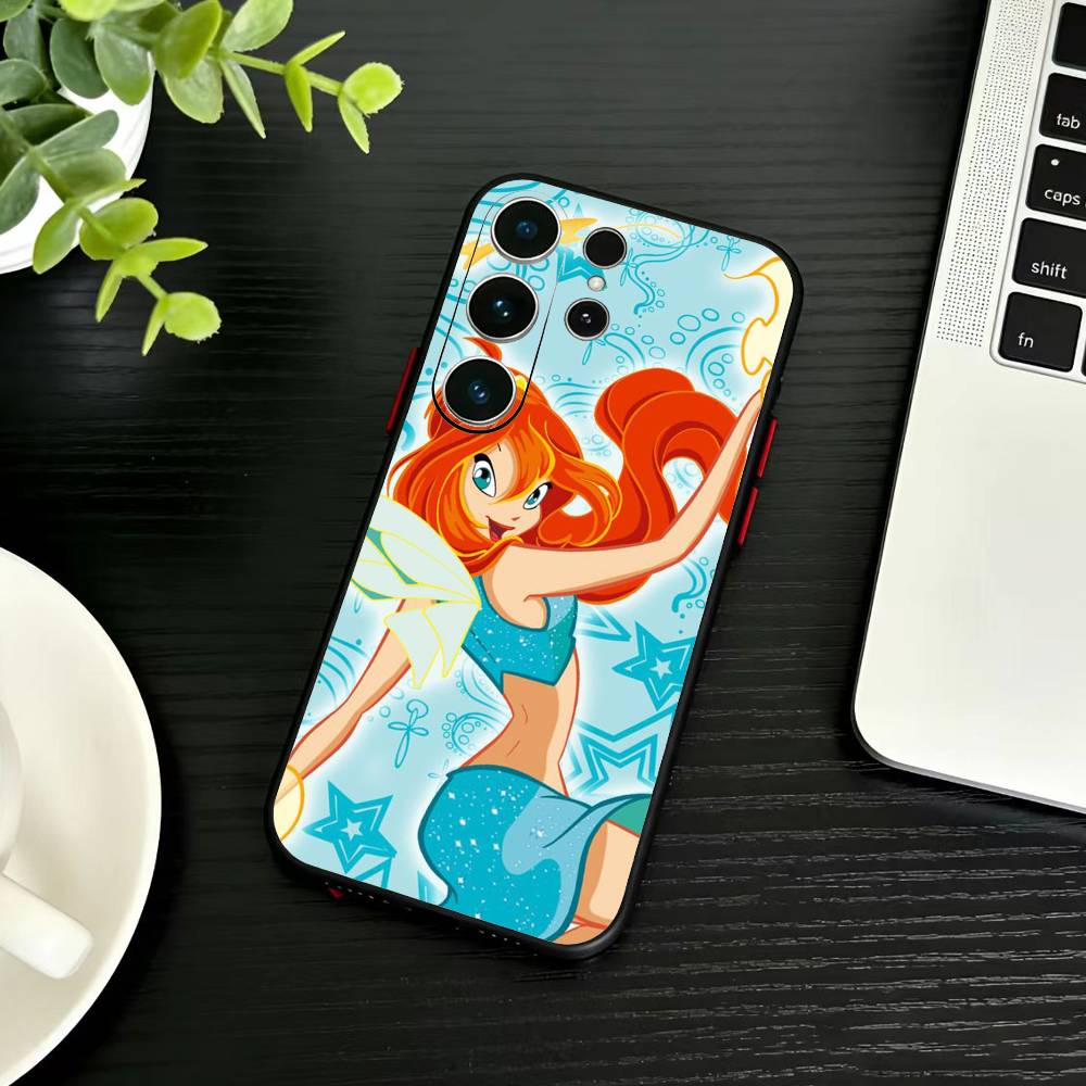 Girl Y-Winx Clubs Phone Case For Samsung S26,S25,S24,S23,S22,S21,S20,Ultra,Plus,FE Black Soft Cover