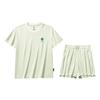 X Super Plant Collaboration Comfortable Simple Round Neck Short Sleeve Top Casual Mid Waist Shorts Set Women Sets Yuca-Green 962528203-2