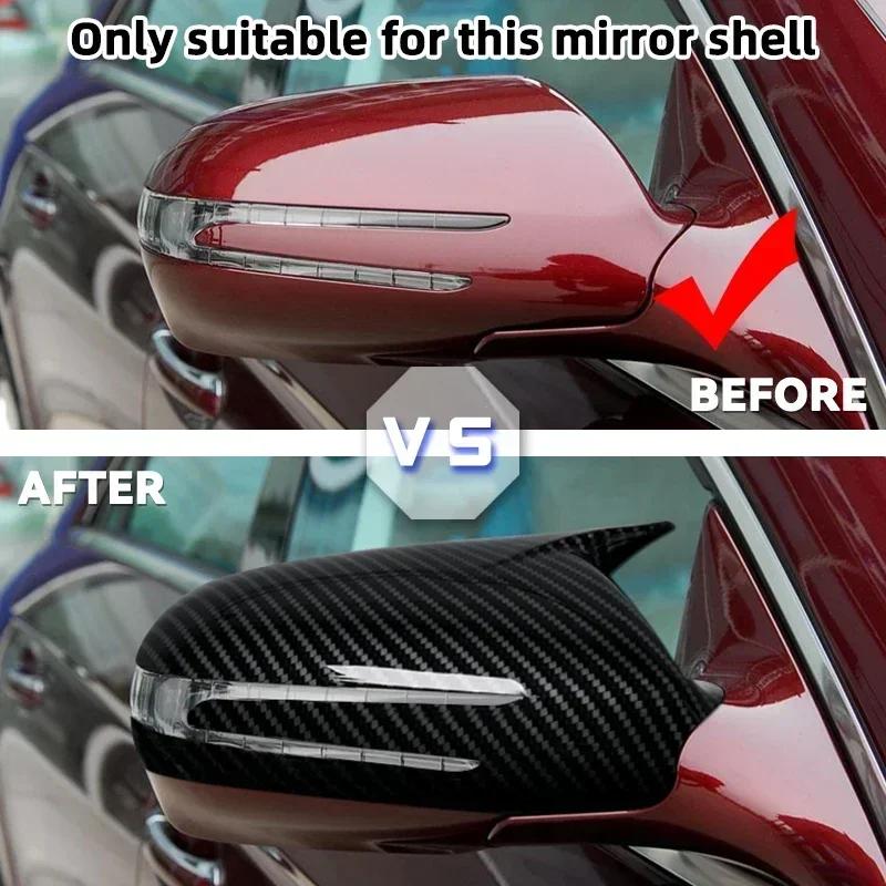 For Mercedes Benz CLS C219 W219 CLS280 300 320 350 2009-2011 Carbon Fiber Side Door Rearview Mirror Cap Cover