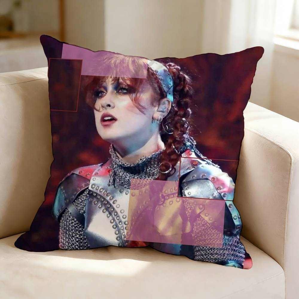 Midwest Emo CChappell Roan Square DoubleSided Printed Pillow Case Bedroom Bedside Pillow Sofa Cushion Cover
