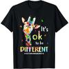 Autism Awareness Cute Giraffe Animal Its Ok To Be Different T-Shirt Kawaii Clothes Women Clothing Tops Ropa De Mujer