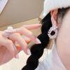 Elegant Leaf Stud & Hoop Earrings for Women - Trendy Micro-Inlaid Korean/Japanese Design with Unique Personality.