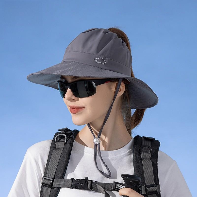 Ice Silk Outdoor Sun Hat With Wide Brim For Summer Hiking And Fishing Protection