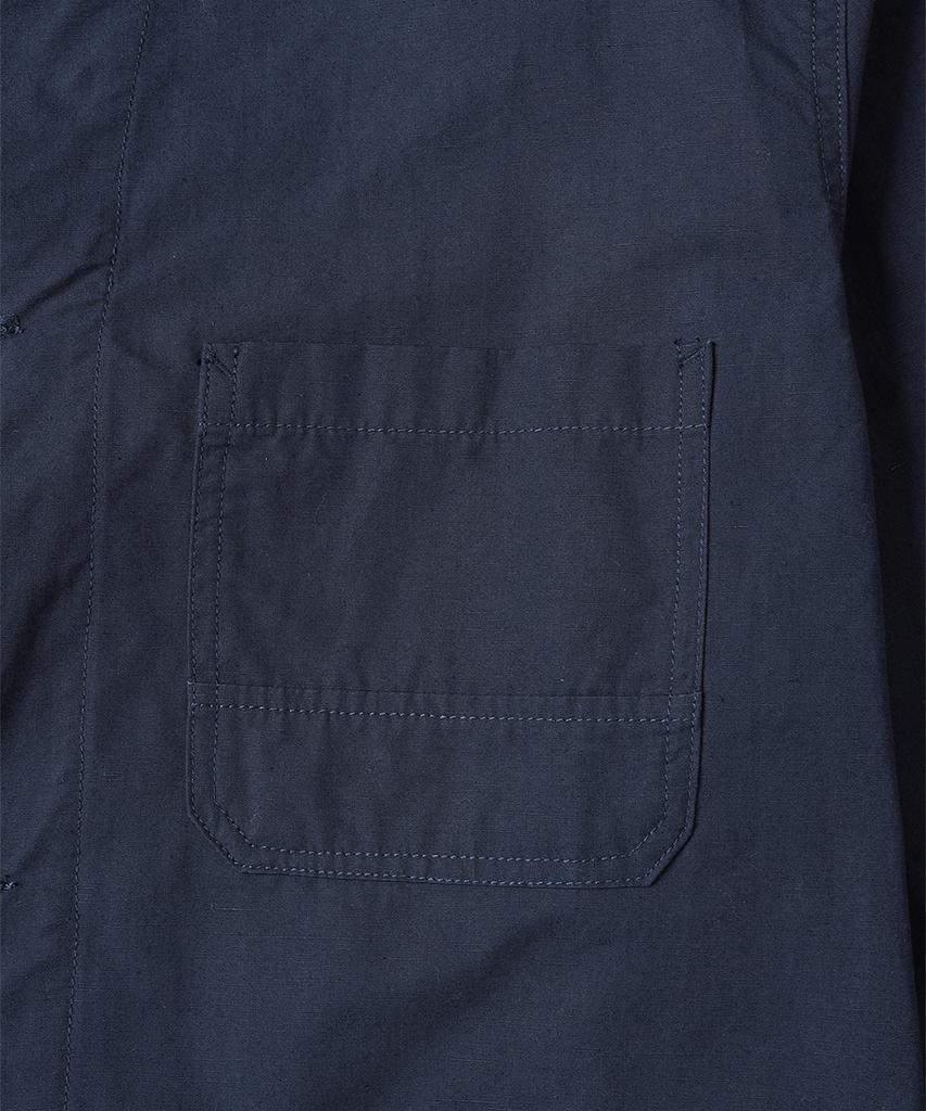 TAILDERN Bill Chore Jacket Cotton Linen Navy