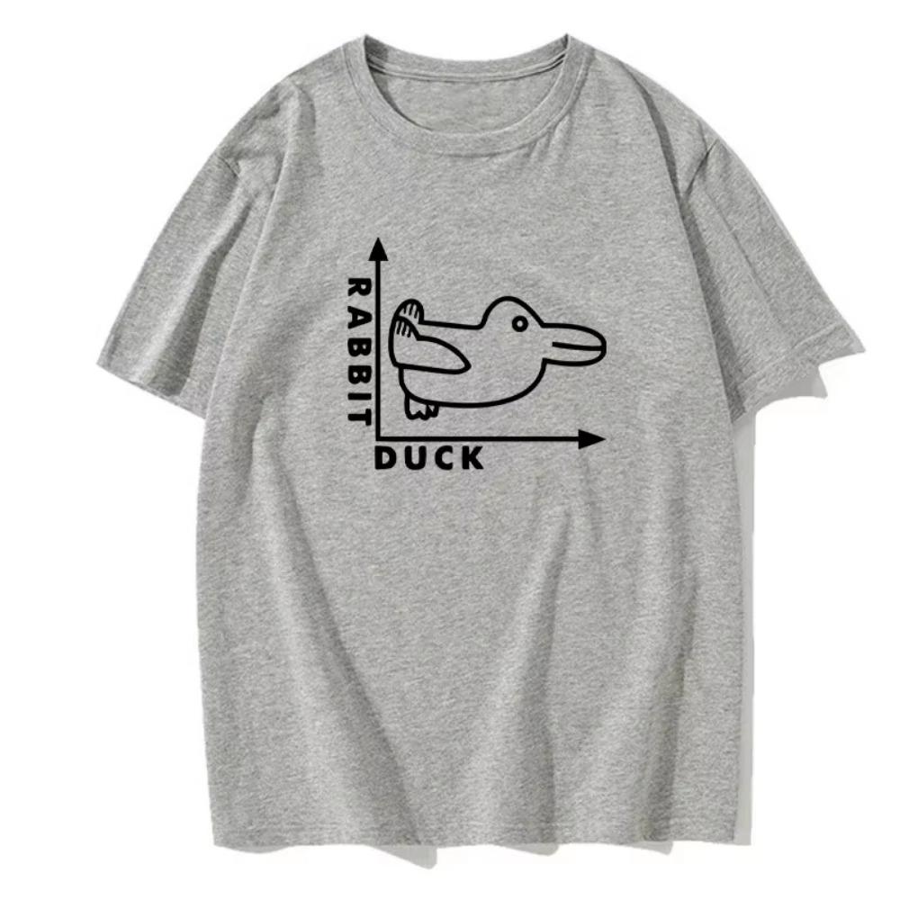 Duck Rabbit Fun Math T Shirt Father's Day Present Birthday Gift For Men Funny Adult T-Shirt
