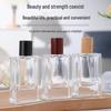 Compact Square Perfume Bottle with Spray Head - Portable, Thick-Sole, Snap-On Design, Small Capacity 