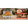 VEVOR Chafing Dish Buffet Set 8 Qt Stainless Steel Chafer with  Full Size Pans Rectangle Catering Warmer Server with Glass Lid