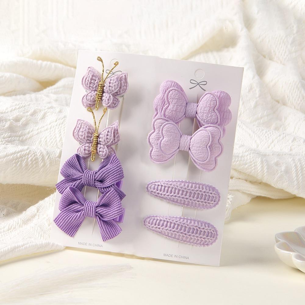 1 Set Glitter Accent Hair Clips Set Yarn Bow Kids Hair Clips Set Kids Hair Clips  Baby Hair Decor
