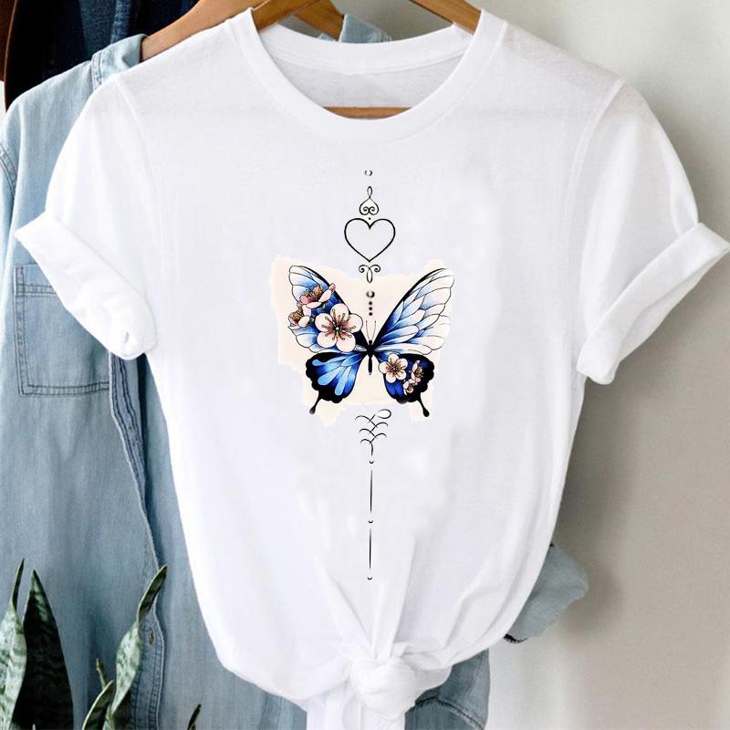 T-Shirts Women 90S Star Fashion Short Sleeve Trend Spring Summer Clothes Stylish Tshirt Top Lady Print Girl Tee T-Shirt