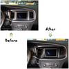 Interior GPS Navigation Panel Cover Trim For Dodge Charger 2015+ Carbon Fiber