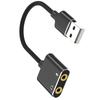 Adapter USB na 3,5 mm USB2.0 Zewnętrzna Karta Dźwiękowa Stereo Konwerter Adapter ze Złączem Słuchawkowym i Mikrofonowym dla PC