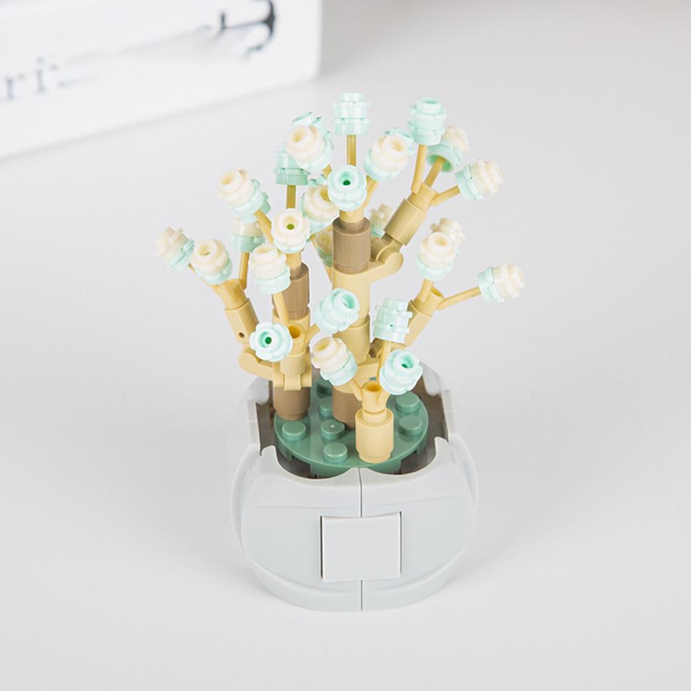 Compatible For Building Blocks Bouquet Diy Small Particles Mini Flower Potted Model Romantic Table Ornaments